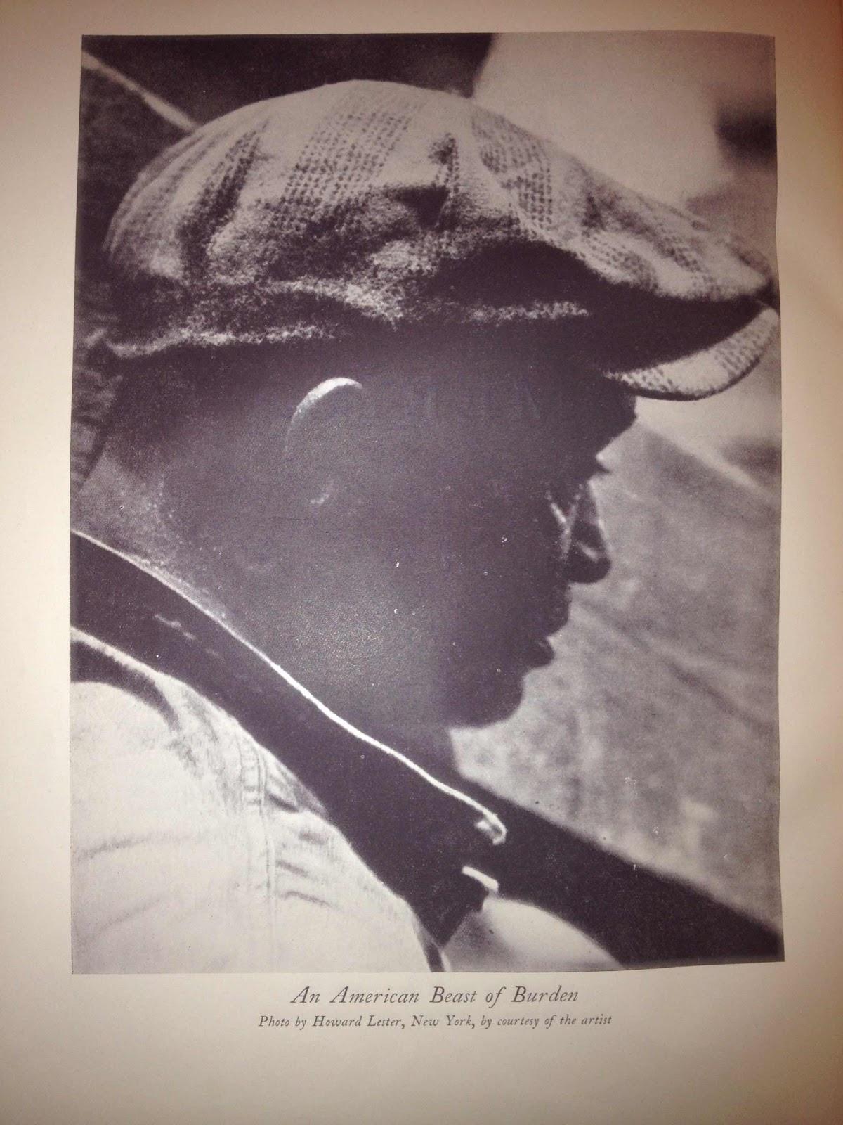 "An American Beast of Burden" — photograph of a working class black man in New York, from Nancy Cunard's NEGRO Anthology (1934)